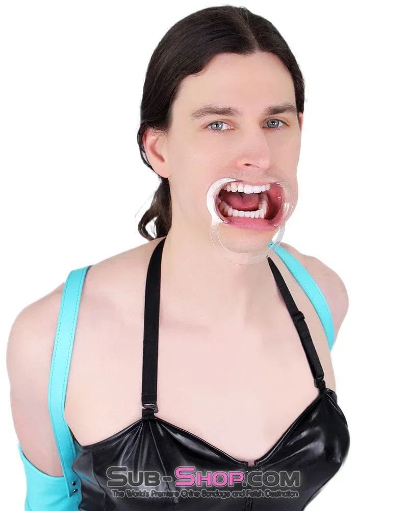 0163AE-SIS      Spread Open Wide Cheek Spreader Sissy Boi Mouth Sissy Bitch Gag