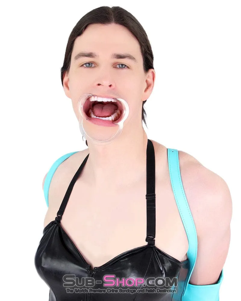 0163AE-SIS      Spread Open Wide Cheek Spreader Sissy Boi Mouth Sissy Bitch Gag