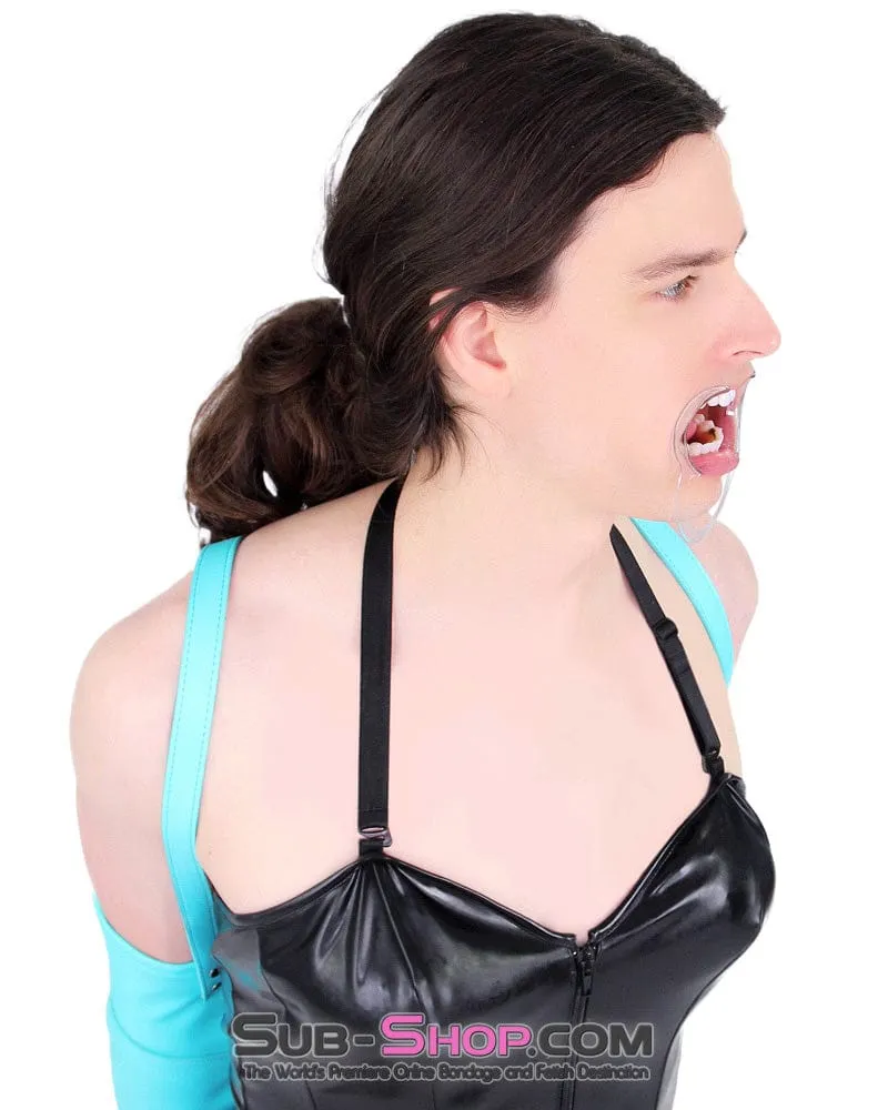 0163AE-SIS      Spread Open Wide Cheek Spreader Sissy Boi Mouth Sissy Bitch Gag