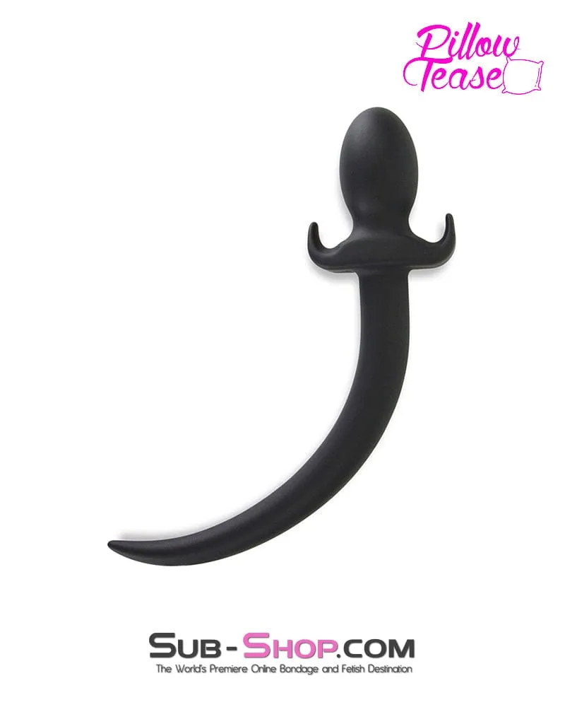 0248M      Puppy Dog Pet Play Silicone Anal Plug Dog Tail. Small Plug
