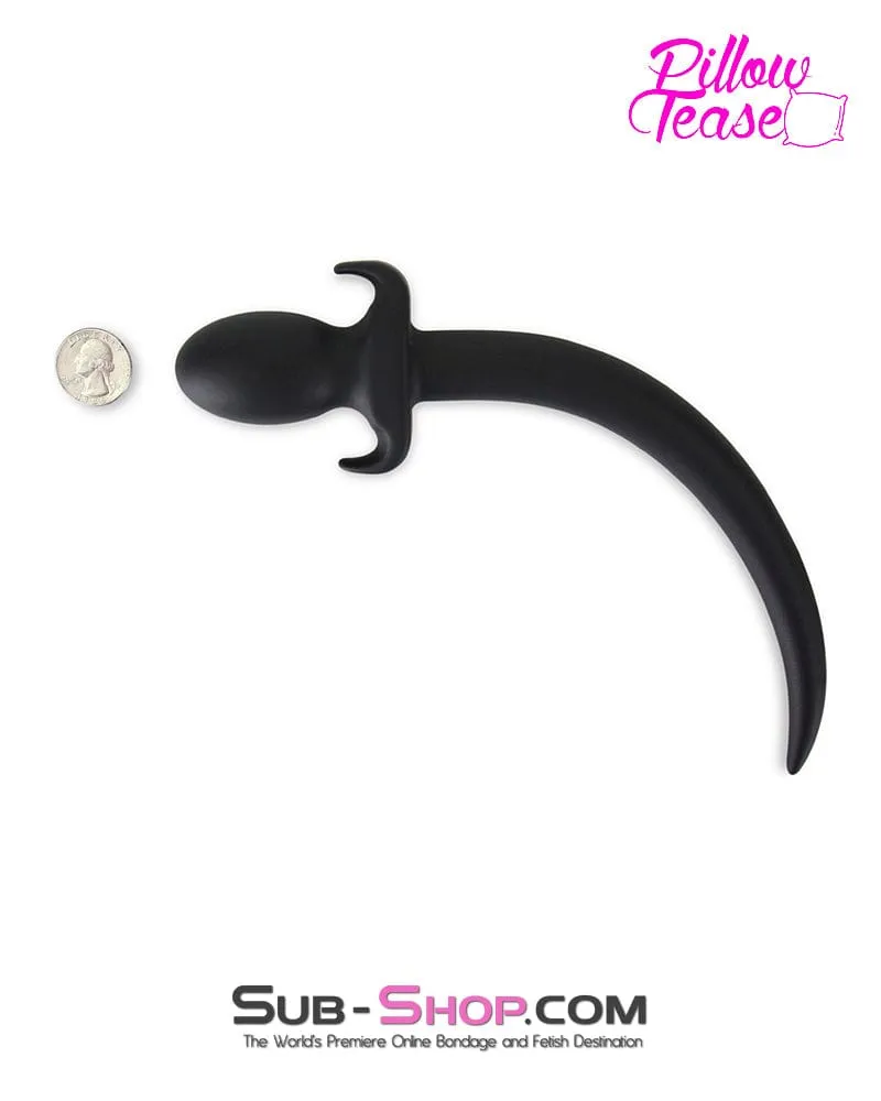 0248M      Puppy Dog Pet Play Silicone Anal Plug Dog Tail. Small Plug
