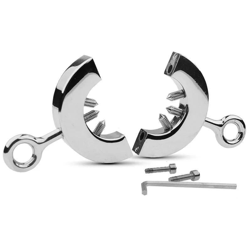 0267M  CBT Ball Torture Adjustable Spiked Ring Device with Steel Ball Weights
