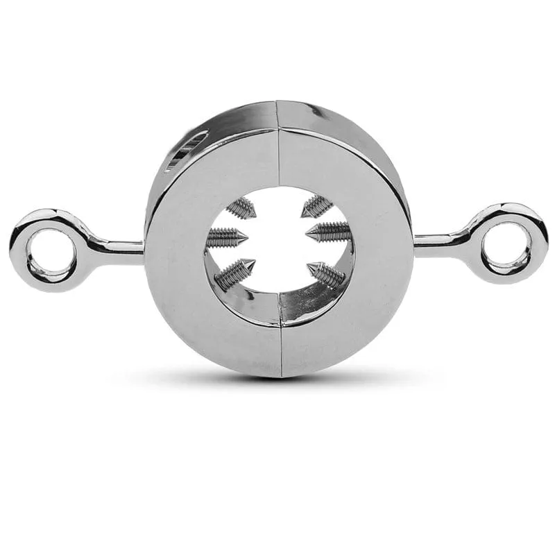 0267M  CBT Ball Torture Adjustable Spiked Ring Device with Steel Ball Weights