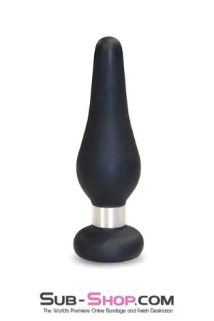 0269M  Small Black Flare Silicone Anal Plug