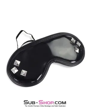 0308M  Stud Service Shiny Sex Mask Blindfold