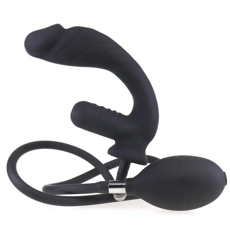0312M  10 Function Inflatable Rechargeable Waterproof G-Spot / P-Spot Vibrator