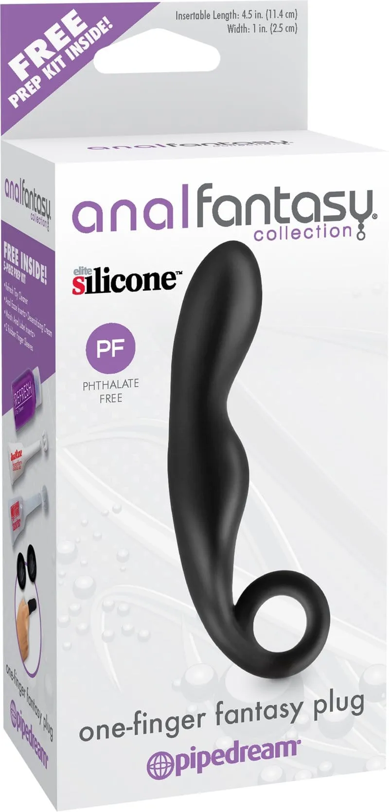 0334P  One-Finger Fantasy Silicone G-Spot Butt Plug