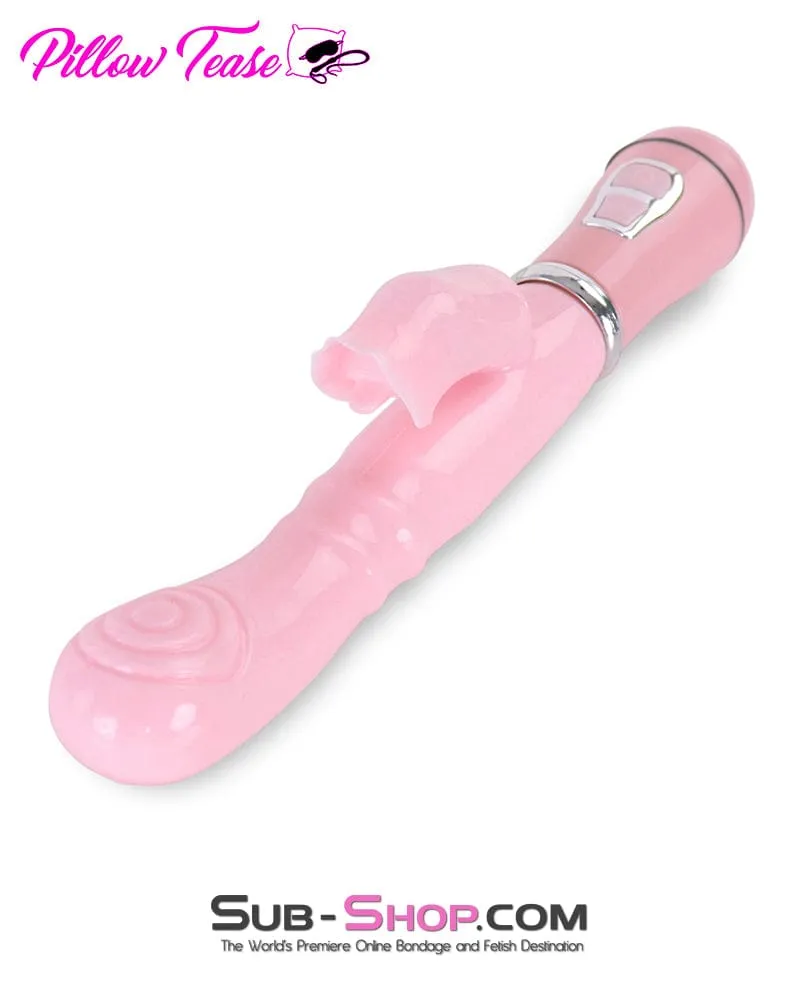 0417E    Clit Licking 12 Function Pink Demi Vibe