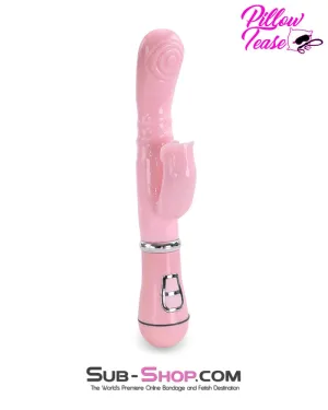 0417E    Clit Licking 12 Function Pink Demi Vibe