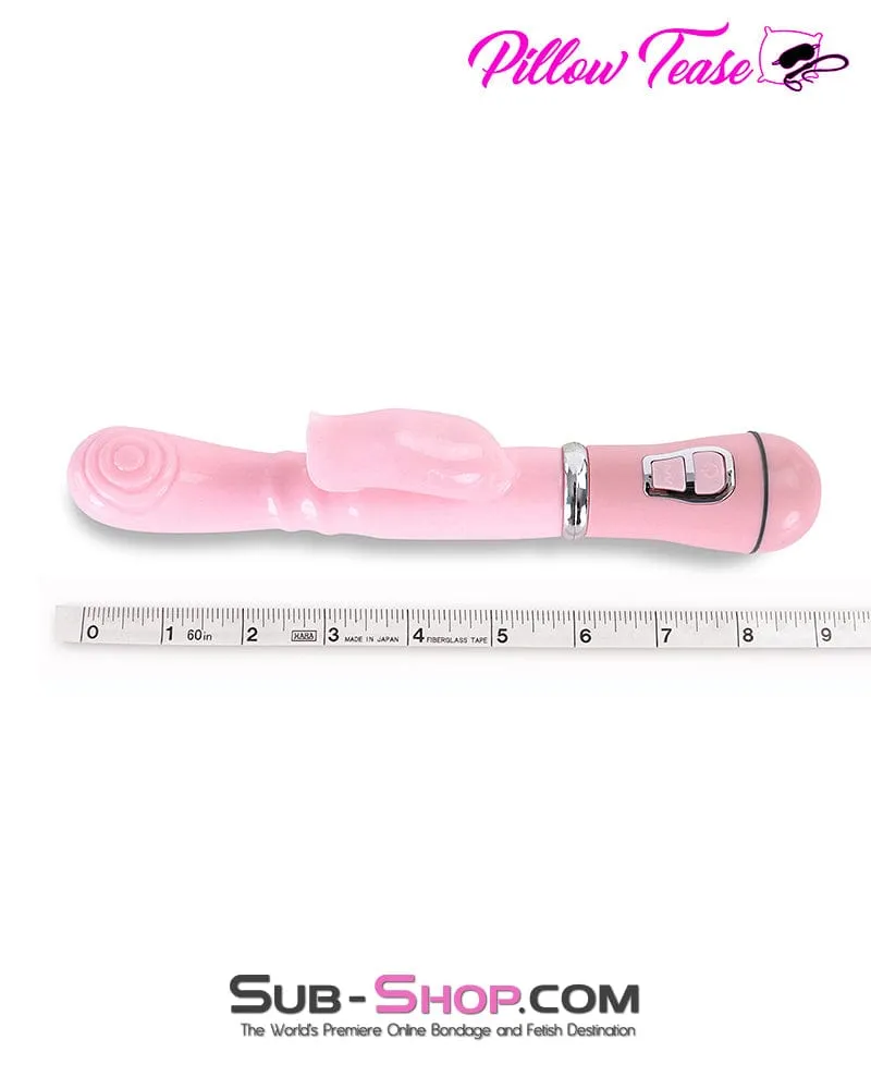 0417E    Clit Licking 12 Function Pink Demi Vibe
