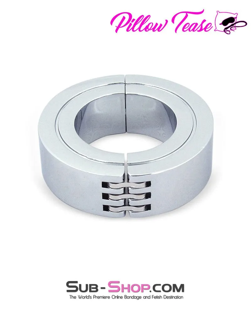 0434M      Weighted Locking Hinged Stainless Steel Cock Ring