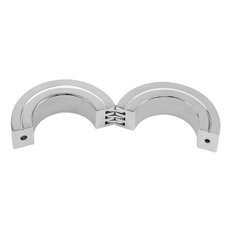0434M      Weighted Locking Hinged Stainless Steel Cock Ring