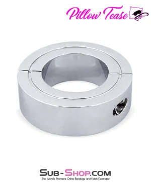 0434M      Weighted Locking Hinged Stainless Steel Cock Ring