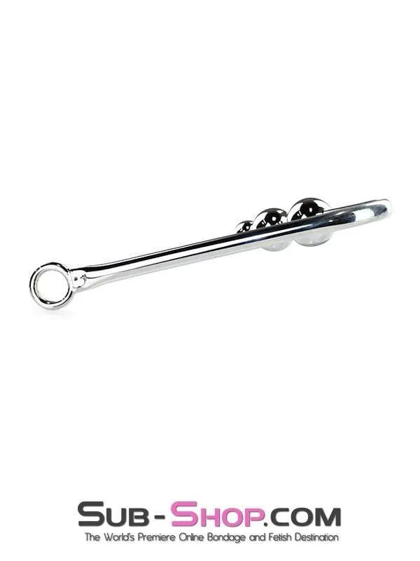 0500HS-SIS      Slut Training Steel Graduated Ball Tip Vaginal or Anal Hook with Tie Ring