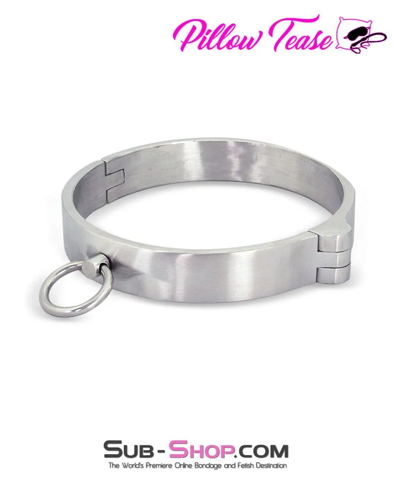0579AR      Stainless Steel Key Locking Bondage Slave Collar