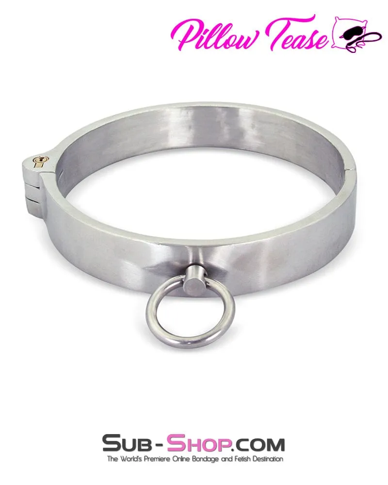 0579AR      Stainless Steel Key Locking Bondage Slave Collar
