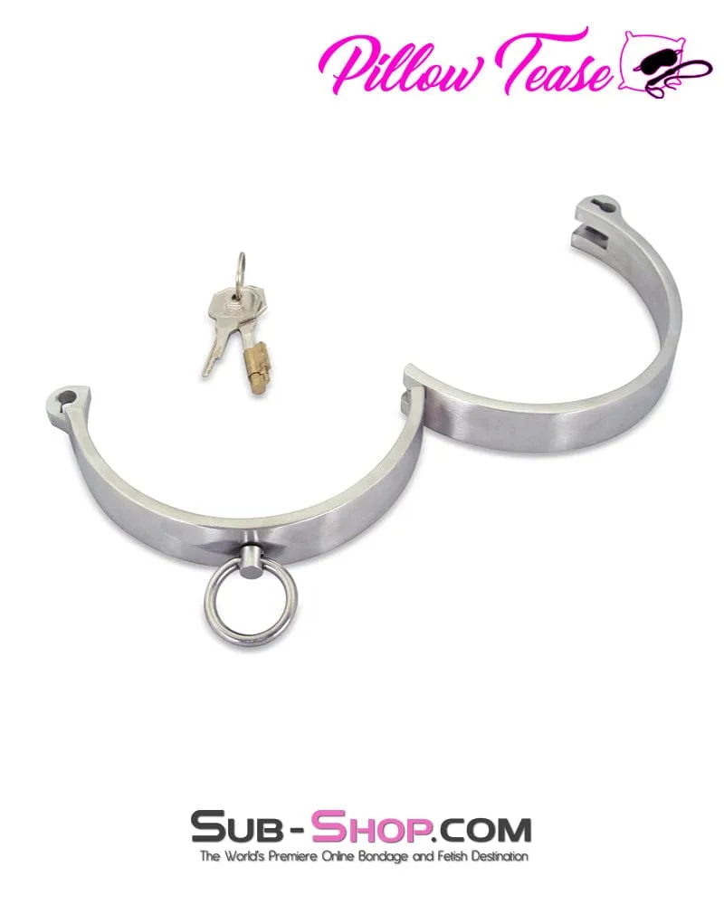 0579AR      Stainless Steel Key Locking Bondage Slave Collar