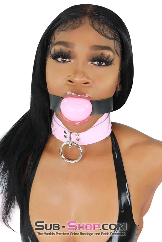 0597A      2 Large Ball Gag. Candy Pink Ball Gag
