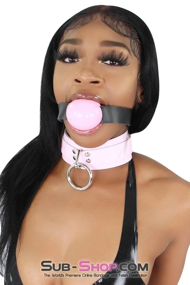 0597A      2 Large Ball Gag. Candy Pink Ball Gag