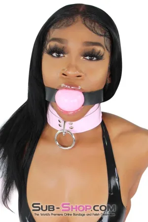 0597A      2 Large Ball Gag. Candy Pink Ball Gag