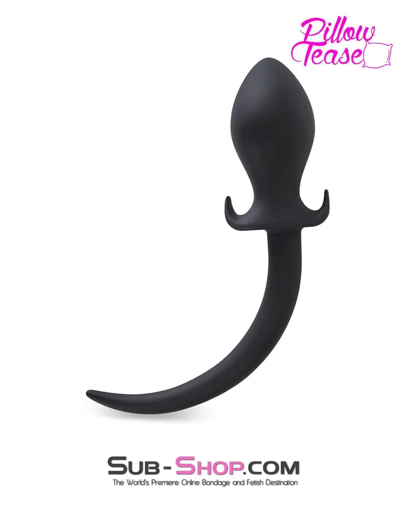 0676M      Puppy Dog Pet Play Silicone Anal Plug Dog Tail. Large Plug