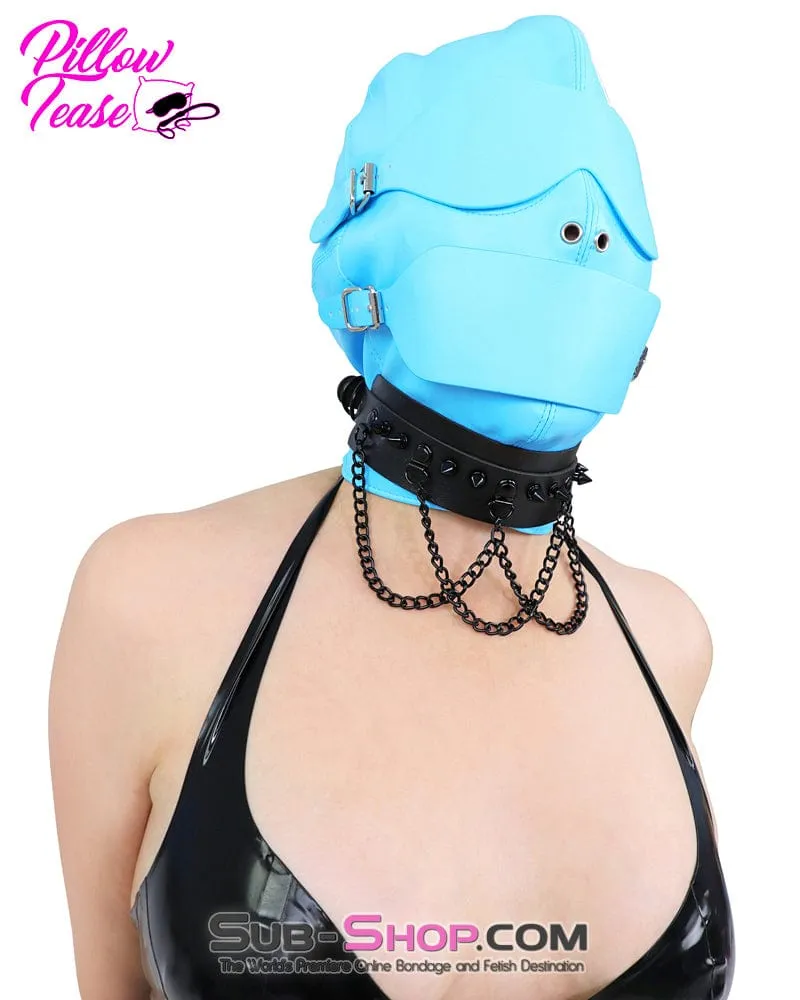 0720M      Gothic Spiked Collar with Cascading Black Chains