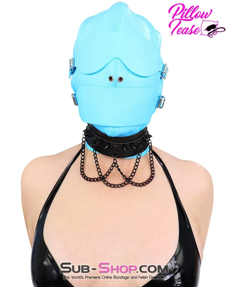 0720M      Gothic Spiked Collar with Cascading Black Chains