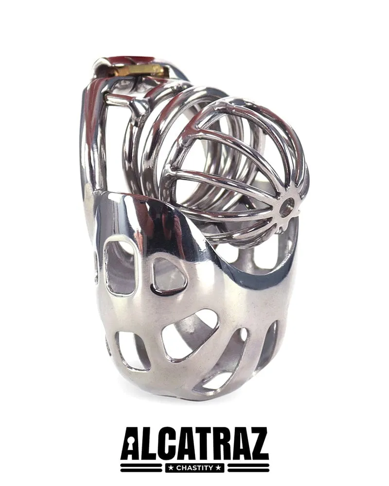 0995AR      Balls and All Full Coverage Locking Steel Chastity Device. 2 Cock Ring - MEGA Deal