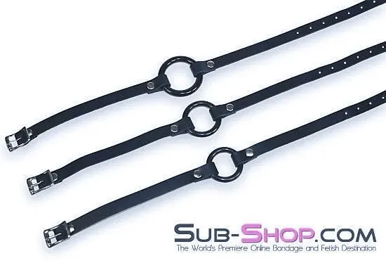 1442A-M-SIS      Pretty Sissy Slave Sissy Bimbo Hussy Smooth Plastic Ring Gag. Medium Ring