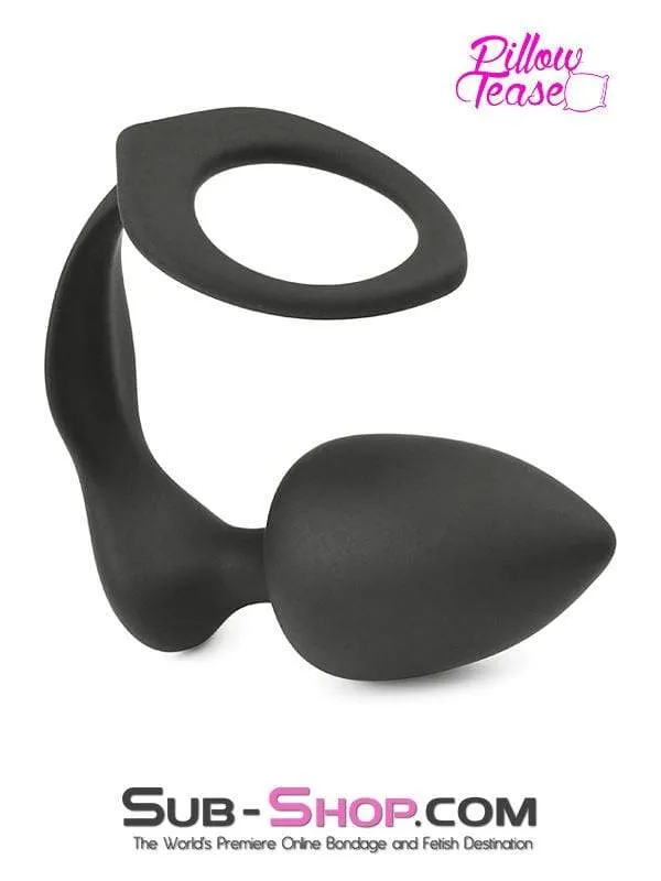1553M-SIS      Sissy Vixen Silicone Cock Ring and Anal Plugger. Medium Plug