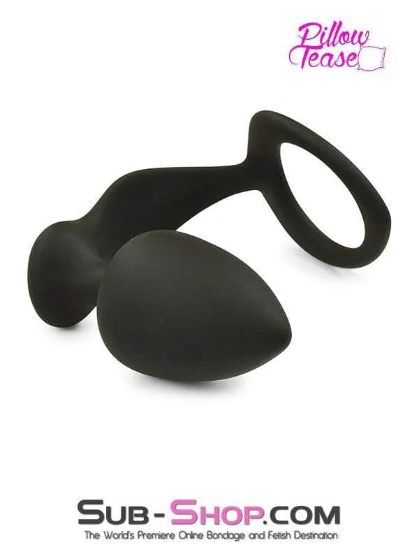 1553M-SIS      Sissy Vixen Silicone Cock Ring and Anal Plugger. Medium Plug