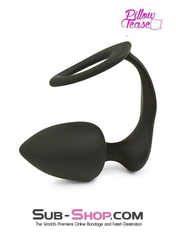 1553M-SIS      Sissy Vixen Silicone Cock Ring and Anal Plugger. Medium Plug