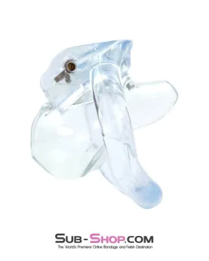 1578AR-SIS      Sissy Boy Cuckold Mini Clear High Security Locking Male Chastity