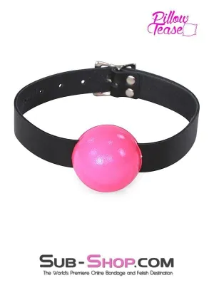 1880A-SIS      Sissy Boi Bondage Gear 2 Sissy Humiliation Large Ball Gag. Bright Pink