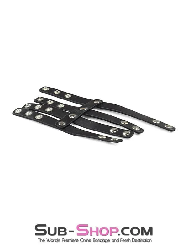 1936DL      Leather 4 Strap Adjustable Cock & Ball Harness