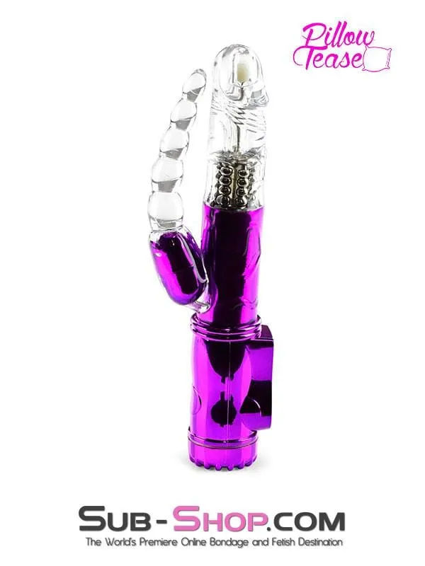 2207M      Soft Vibrator with Rotating Beads and Vibrating Anal Tail - LAST CHANCE - Final Closeout!