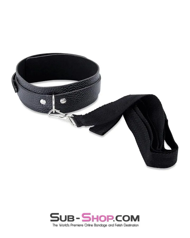 2316M      Black Bondage Fantasy Rope. Cuffs. Collar. Clamps. Blindfold. Gag. Whip. Tickler and Connections Kit – 10 pcs