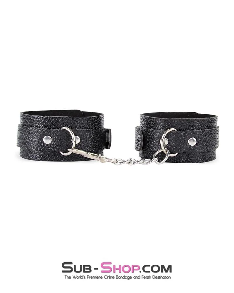 2316M      Black Bondage Fantasy Rope. Cuffs. Collar. Clamps. Blindfold. Gag. Whip. Tickler and Connections Kit – 10 pcs