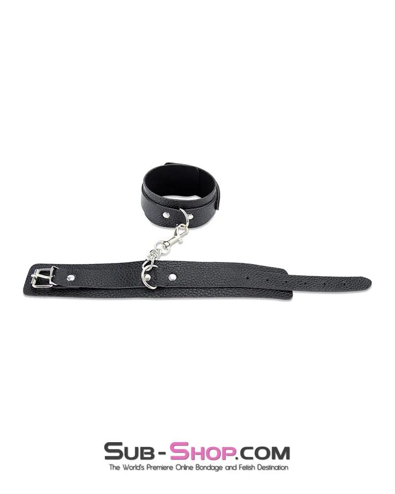 2316M      Black Bondage Fantasy Rope. Cuffs. Collar. Clamps. Blindfold. Gag. Whip. Tickler and Connections Kit – 10 pcs