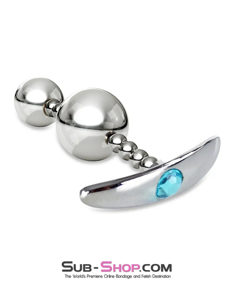 2485M    Flexible Double Ball Steel Butt Plug