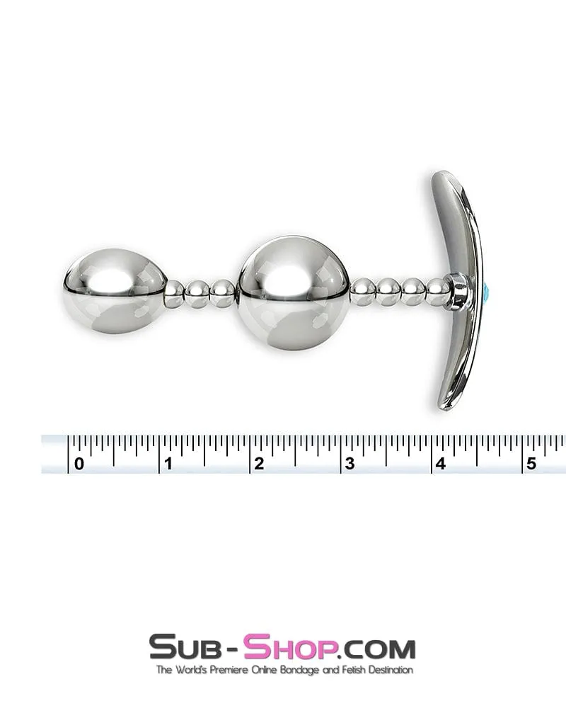 2485M    Flexible Double Ball Steel Butt Plug