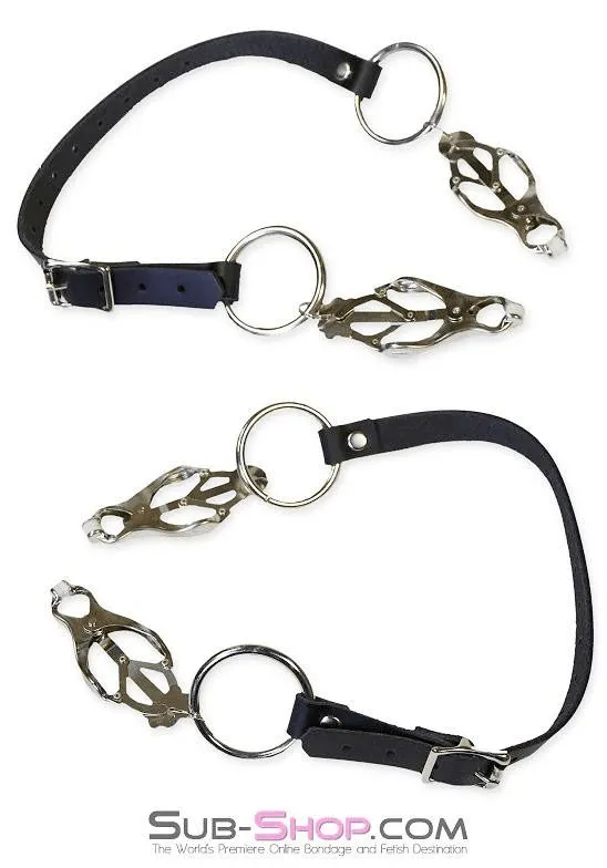 2777A      Don't be Shy Adjustable Thigh Strap Pussy Spreader Clover Clamps Set
