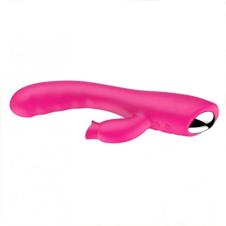 3472M      Rechargeable Warming Multi Function Vibrator with Tounge Clitoral Stimulator
