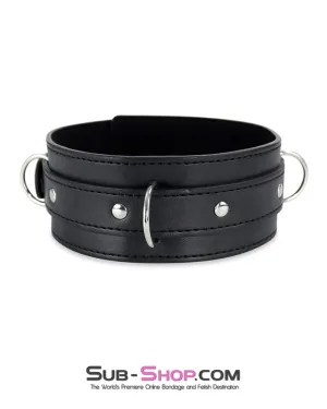 3511DL      <b>BOGO!</b> Locking 3 Ring Bondage Slave Collar