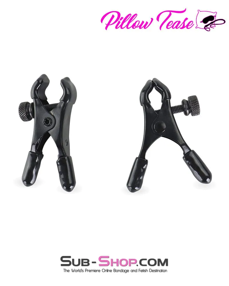3763DL      Big Pinch Nipple and Labia Clamps. Black