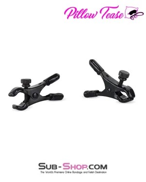 3763DL      Big Pinch Nipple and Labia Clamps. Black