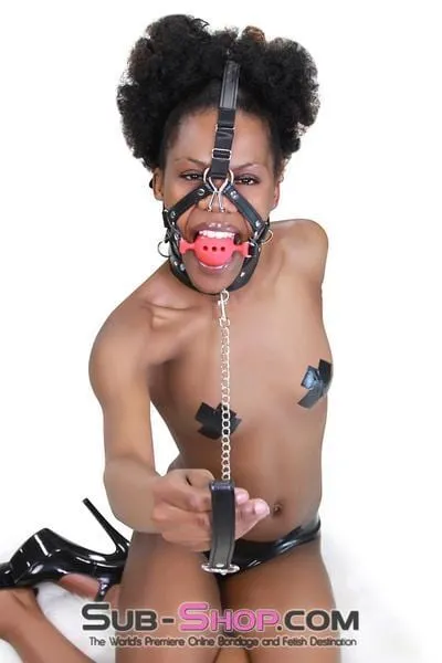 3796RS      2 Large Red Silicone Breather Ball Gag Trainer with Nose Hook