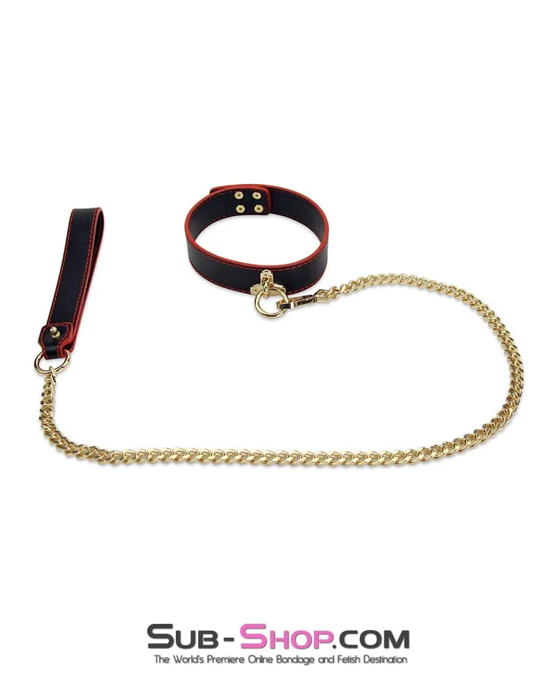 3801M      Precious Slave Golden Chain Lead Collar