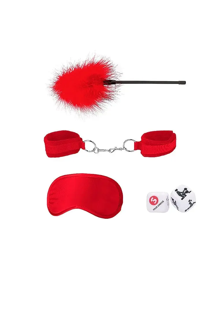 4-Piece Introductory Bondage Red Beginner BDSM Set