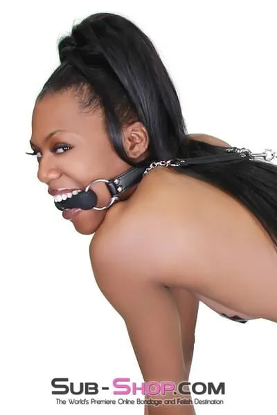 4716RS      Silicone Bit Gag with Leash Reins Set
